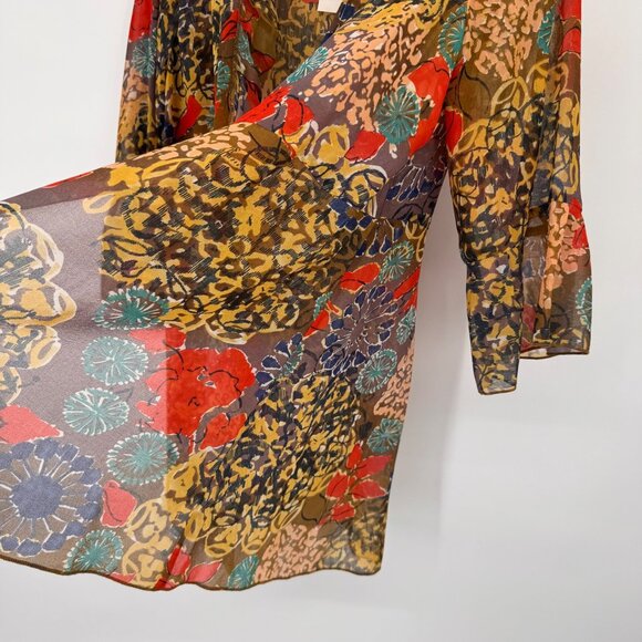 CAbi Shakespeare ruffle tie front kimono top jacket Size XL womens New - Picture 10 of 13